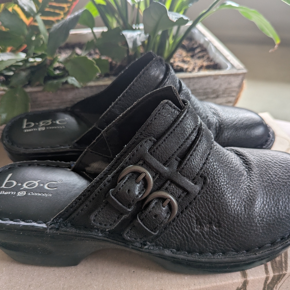💥 Sale 🤠🔥b.o.c. Women's Western Style Leather Clogs